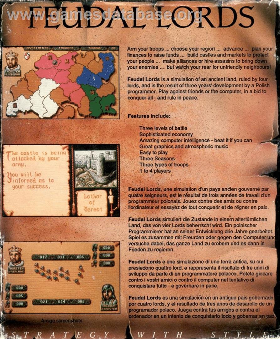 Feudal Lords - Atari ST - Artwork - Box Back